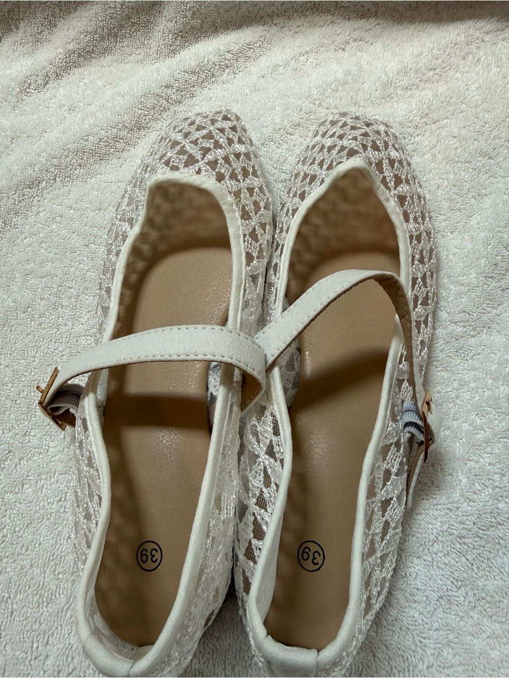 Lace Mary Jane Flats in White — Lightweight Women's Ballet Flats Bundle Savings! - Picture 2 of 9